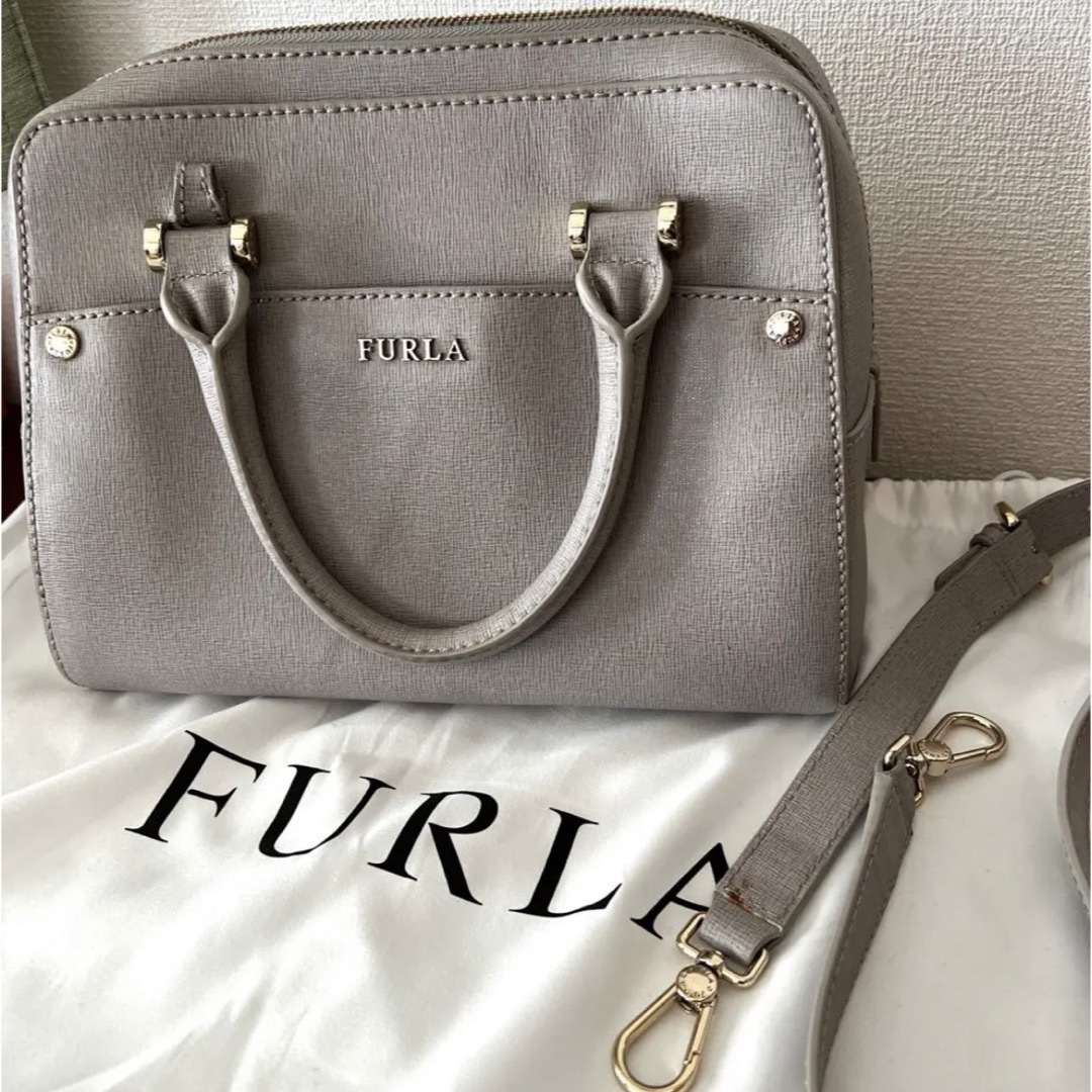 Furla - 【美品】FURLA ハンドバッグ ボストンバッグ ショルダーバッグ ...