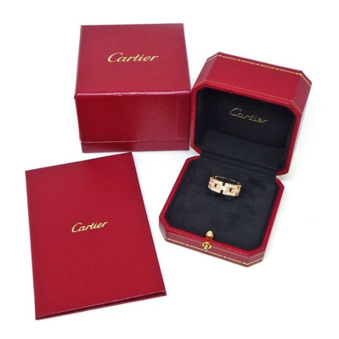 Cartier(カルティエ)のカルティエ Cartier リング マイヨン パンテール 3連 B4095300 ハーフ パヴェ 35ポイント ダイヤモンド 0.53ct K18PG 15.5号 / #57 【箱・保付き】 【中古】 レディースのアクセサリー(リング(指輪))の商品写真