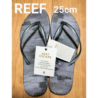 未使用★REEF レディース サンダル 25cm グレー(ビーチサンダル)