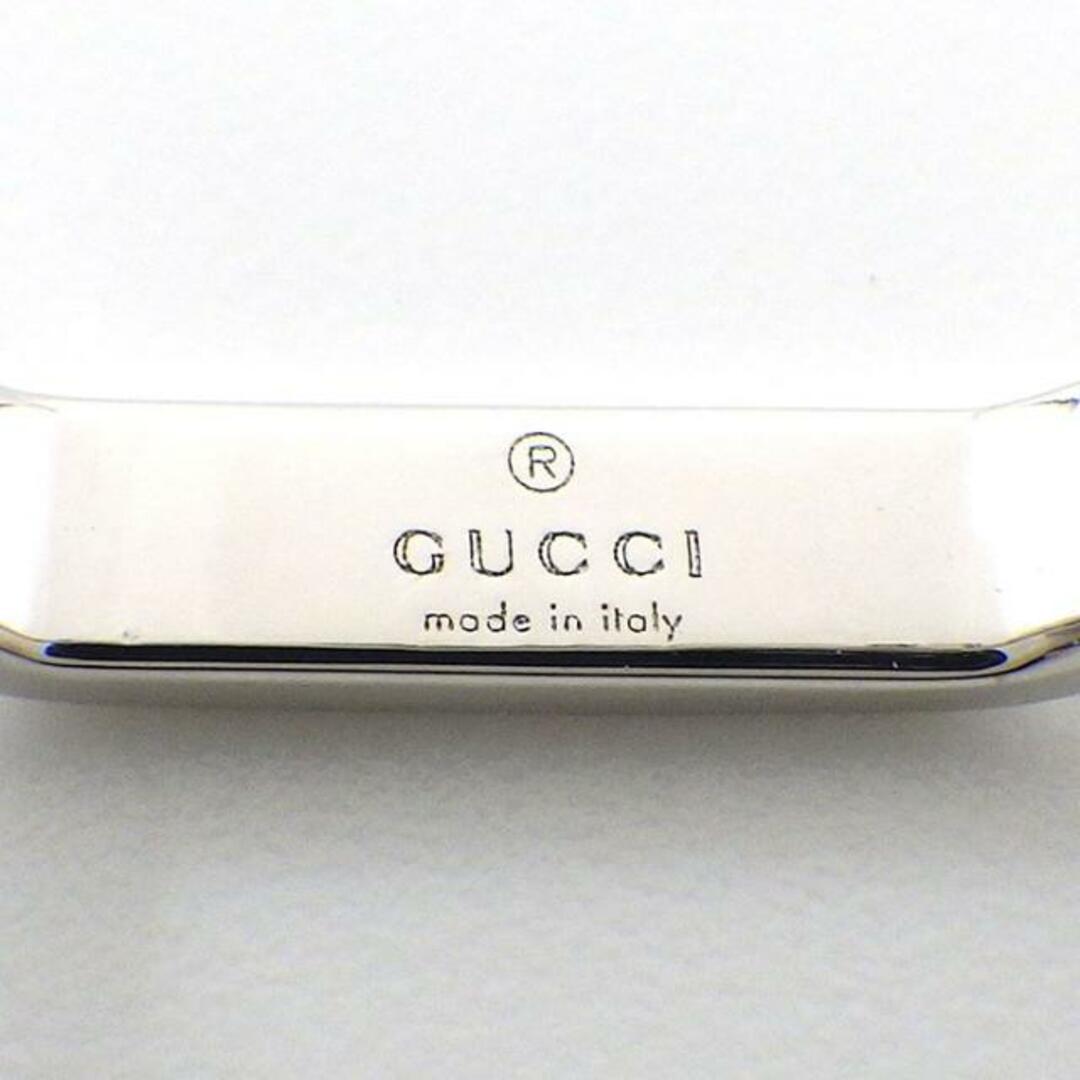 グッチ GUCCI リング オクタゴナル 八角形 ロゴ ハートセッティング 3ポイント ダイヤモンド K18WG 9号 【中古】