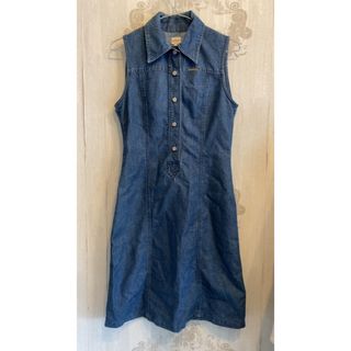 カルバンクライン(Calvin Klein)の【calvin klein】デニムワンピース　vintageインディゴ(ロングワンピース/マキシワンピース)