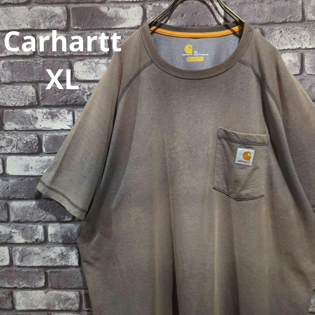 carhartt(カーハート)のCarhartt　 半袖Tシャツ　カットソー　胸ポケット　Cロゴ　輸入古着　XL メンズのトップス(Tシャツ/カットソー(半袖/袖なし))の商品写真