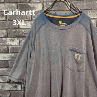 カーハート(carhartt)のcarhartt Tシャツ 超ビックサイズ 胸ポケットT グレー 3XL 4L(Tシャツ/カットソー(半袖/袖なし))