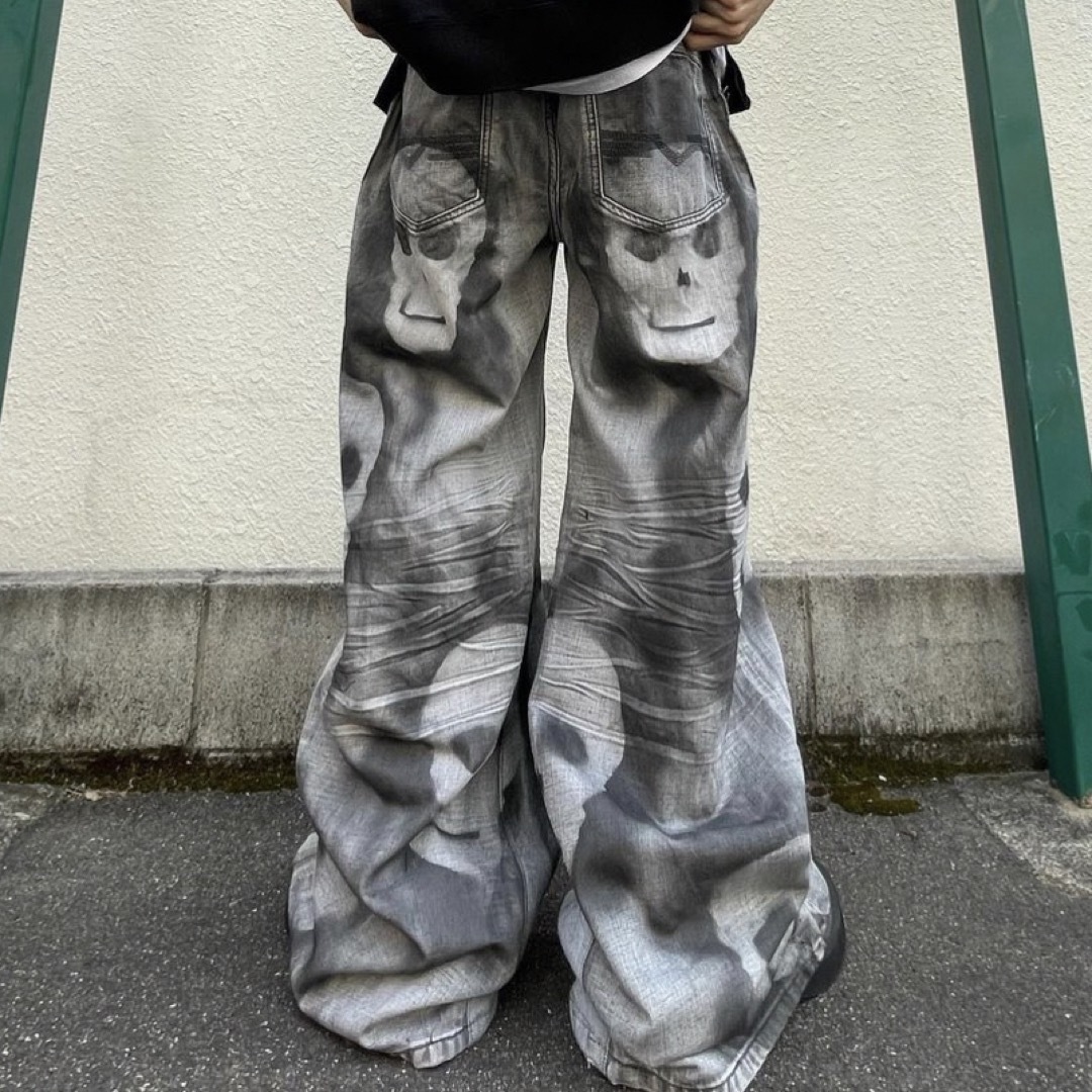 mmoption ワイドデニムパンツ リメイクの通販 by MiiLD|ラクマ