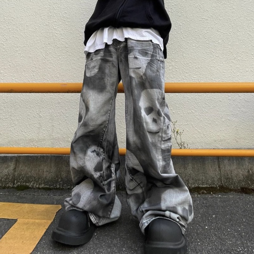 mmoption ワイドデニムパンツ リメイクの通販 by MiiLD|ラクマ