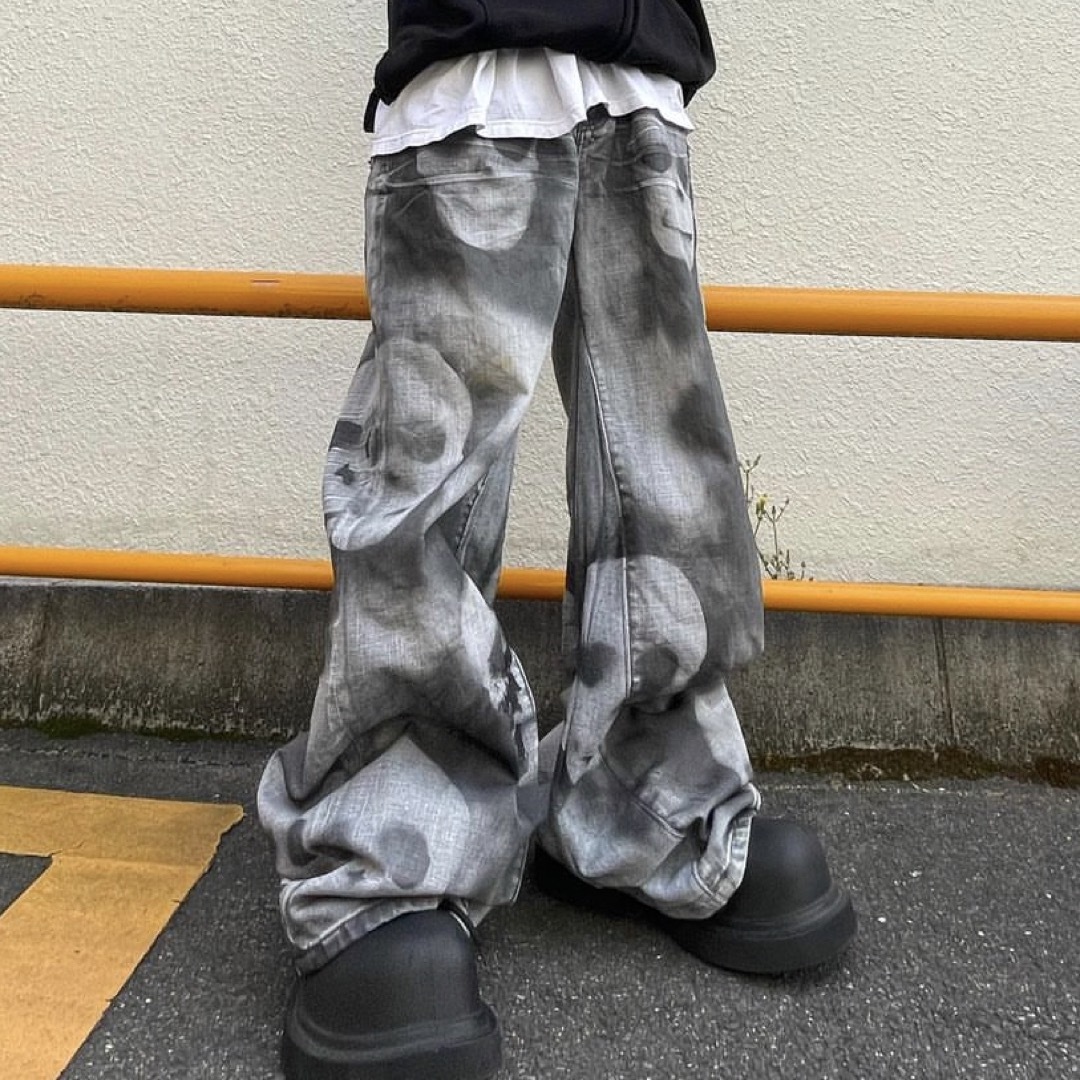 mmoption ワイドデニムパンツ リメイクの通販 by MiiLD|ラクマ