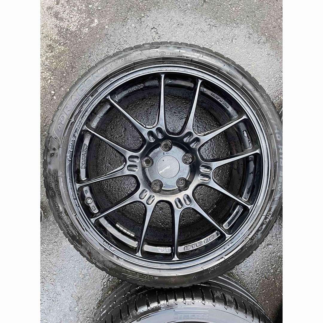 生産完了商品 エンケイ 18インチホイール タイヤ付 溝アリ | abistornet.al