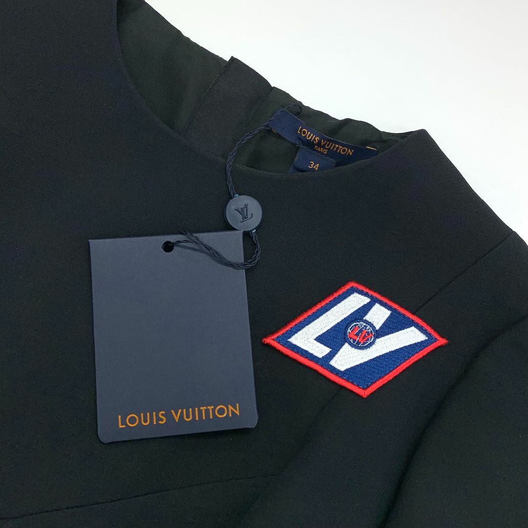 LOUIS VUITTON ルイヴィトン　ポロシャツ　S ブラック　ロゴワッペン