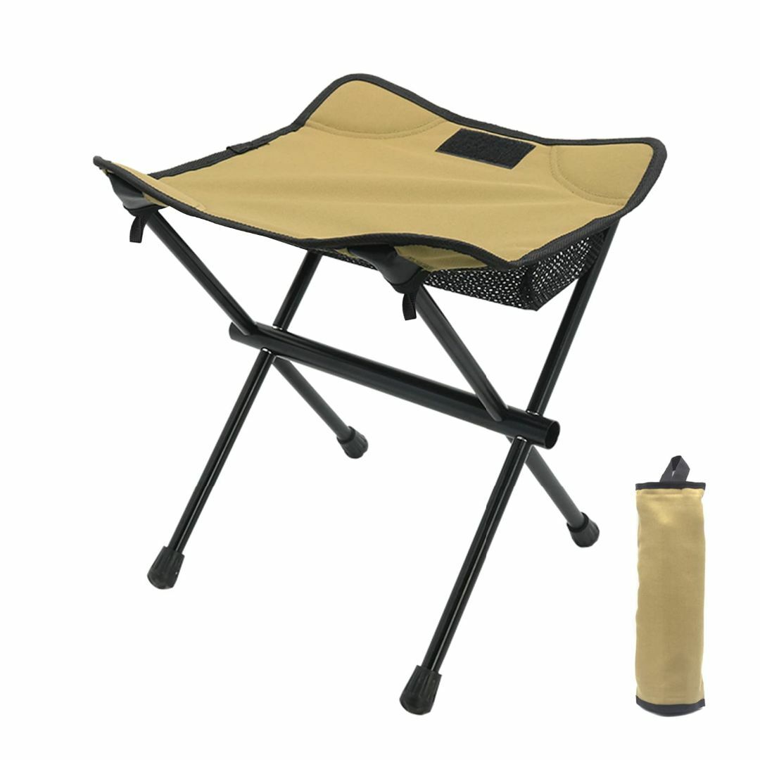 【色: カーキ】アウトドアチェア 折りたたみ椅子 キャンプイス 3way使用 コ