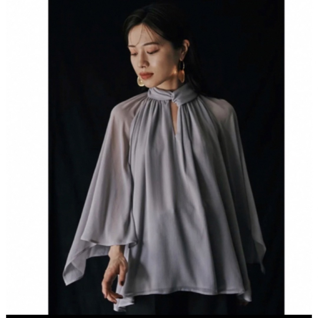 LAUBEBLANC Cape sleeve Chiffon Blouse - シャツ/ブラウス(長袖/七分)