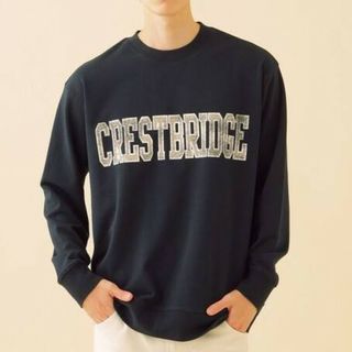 ブラックレーベルクレストブリッジ(BLACK LABEL CRESTBRIDGE)の【新品】ブラックレーベルクレストブリッジ　スウェット　紺　L　バーバリー　815(スウェット)