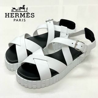 エルメス(Hermes)の6943 未使用 エルメス エベレスト レザー サンダル ホワイト(サンダル)