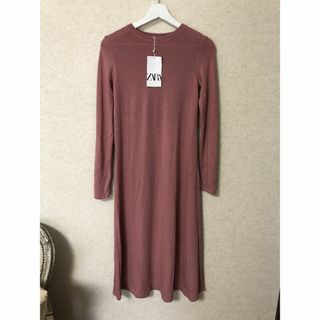 ザラ(ZARA)のZARA ワンピース ピンク　新品タグ付き(ひざ丈ワンピース)