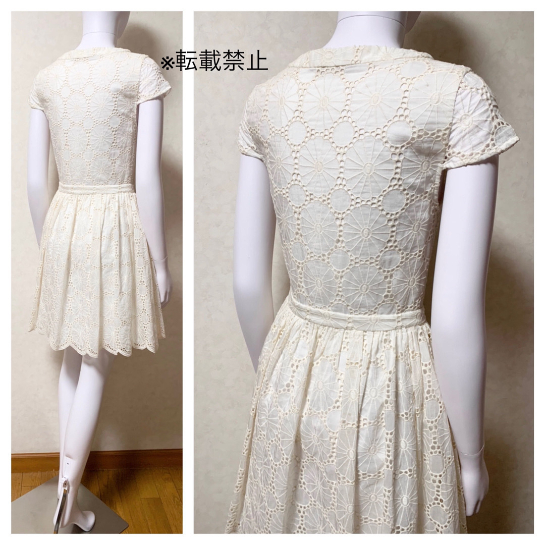 Alice+Olivia - 新品 alice+olivia アイレットレース刺繍×パールボタン