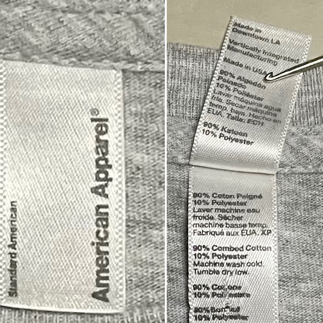 American Apparel(アメリカンアパレル)のAmerican Apparel  ロング T - Shirts  SizeXS メンズのトップス(Tシャツ/カットソー(半袖/袖なし))の商品写真