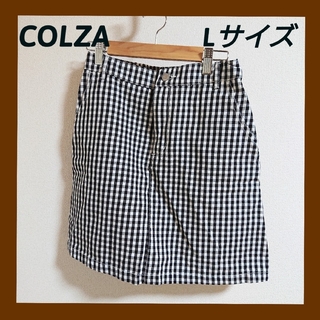 コルザ(COLZA)のCOLZA ひざ丈スカート Lサイズ チェック柄(ひざ丈スカート)