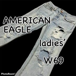 アメリカンイーグル(American Eagle)のアメリカンイーグル クラッシュ加工 TOMGIRL ストレッチ US00(デニム/ジーンズ)