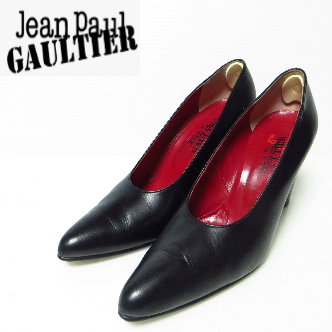 Jean-Paul GAULTIER(ジャンポールゴルチエ)の美品 ジャンポールゴルチエ チャンキーヒール パンプス 約23.5㎝ 4 1/2 レディースの靴/シューズ(ハイヒール/パンプス)の商品写真