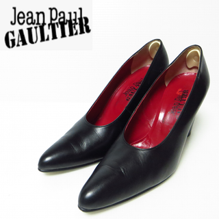 ジャンポールゴルチエ(Jean-Paul GAULTIER)の美品 ジャンポールゴルチエ チャンキーヒール パンプス 約23.5㎝ 4 1/2(ハイヒール/パンプス)