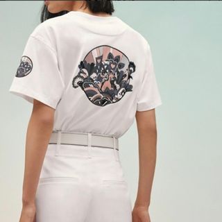 新品・未使用品】エルメス マイクロTシャツ カルトゥッシュ 白 34