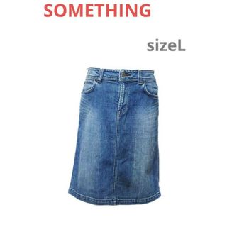 サムシング(SOMETHING)の✨美品✨SOMETHING★レディース★膝丈スカート★sizeL(ひざ丈スカート)