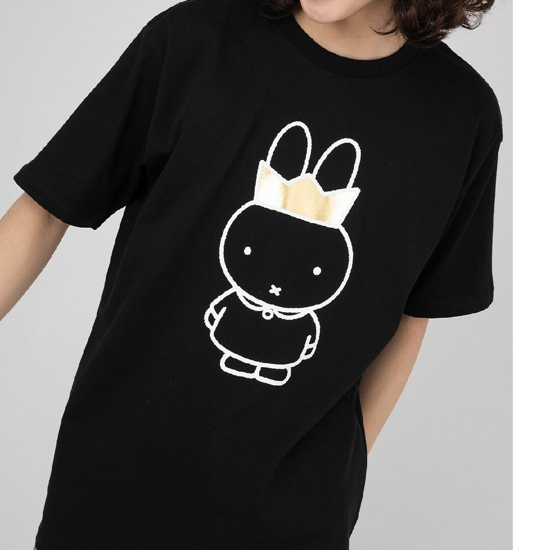 Design Tshirts Store graniph(グラニフ)の新品未使用！グラニフ ミッフィー クラウン ブラック Tシャツ XLサイズ メンズのトップス(Tシャツ/カットソー(半袖/袖なし))の商品写真