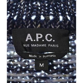 A.P.C. アーペーセー　ニット　セーター　総柄　ネイビー　白　L 秋冬