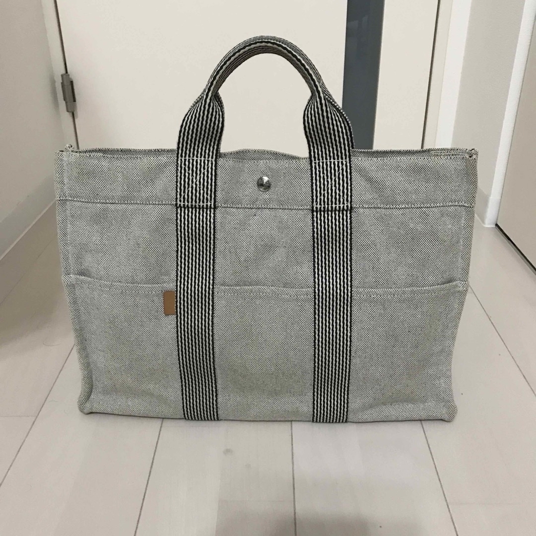 HERMES エルメス ニューフールトゥ MMトートバッグ　グレー