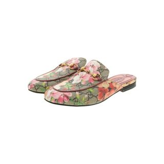 良品 GUCCI グッチ GGキャンバス リングベルト サンダル イタリア製 超