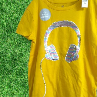 ギャップキッズ(GAP Kids)の【即日発送/未使用品】リバーシブルスパンコールGAP kidsTシャツ(Tシャツ/カットソー)