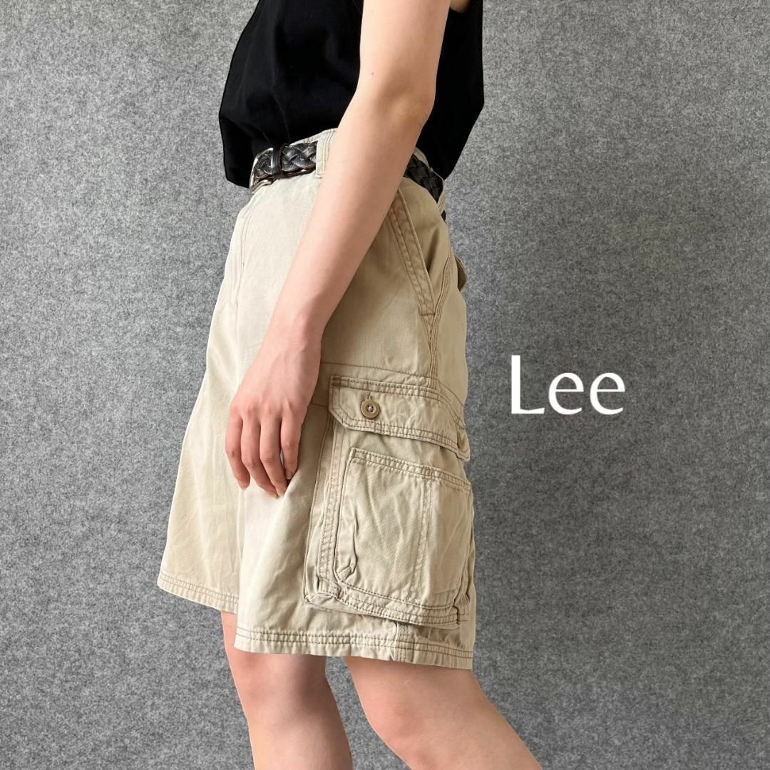 Lee(リー)の【Lee】リー ワイド ルーズ カーゴ ショーツ ハーフパンツ ベージュ W36 メンズのパンツ(ショートパンツ)の商品写真