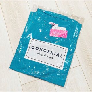 ピンクラテ(PINK-latte)のピンクラテ★新品 英字 プリント 半袖 デザイン Tシャツ ブルー(Tシャツ/カットソー)