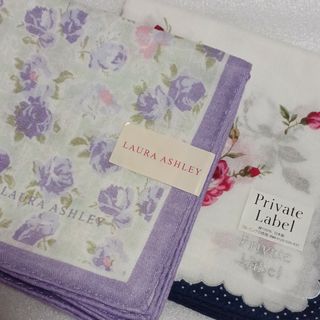 ローラアシュレイ(LAURA ASHLEY)の値下げ📌ローラアシュレイ&プライベートレーベル☆大判ハンカチ２枚セット🌼(ハンカチ)