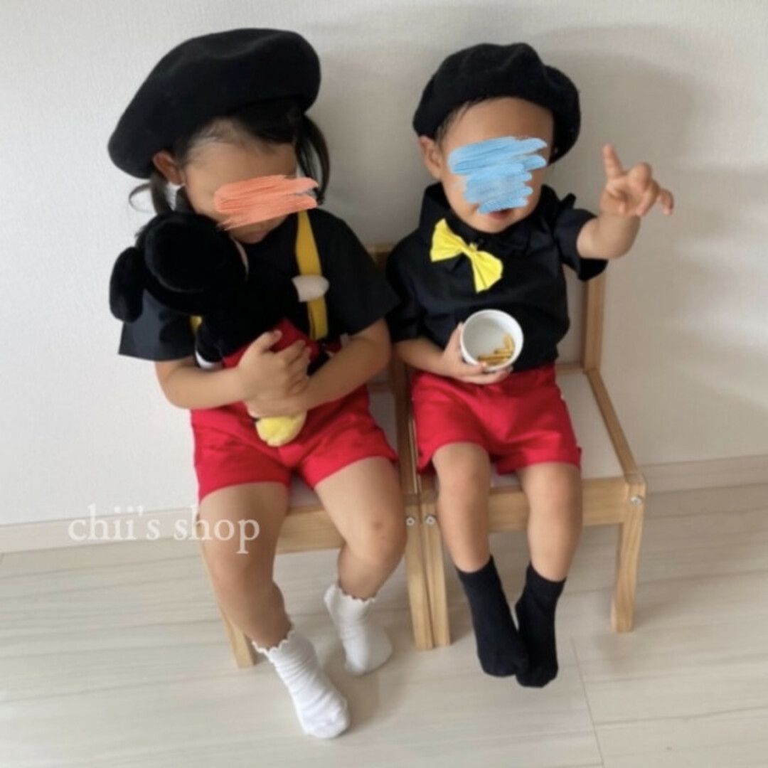 子供服 キッズ 110 ミッキーカラー セット 仮装 変装 コスプレ 赤 黒 子供服 キッズ 110 ミッキーカラー セット 仮装 変装 コスプレ 赤 黒