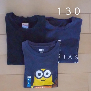 ユニクロ(UNIQLO)の130センチ 子供服 Tシャツ ３枚(Tシャツ/カットソー)