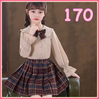 ♡ フリルシャツ リボン スカート 3点セット ♡ 170 お出かけ 可愛い(その他)