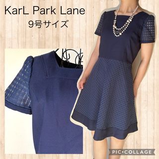 カールパークレーン(KarL Park Lane)のKarL Park Lane セレモニー　ワンピース　ネイビー　Aライン　半袖(ひざ丈ワンピース)