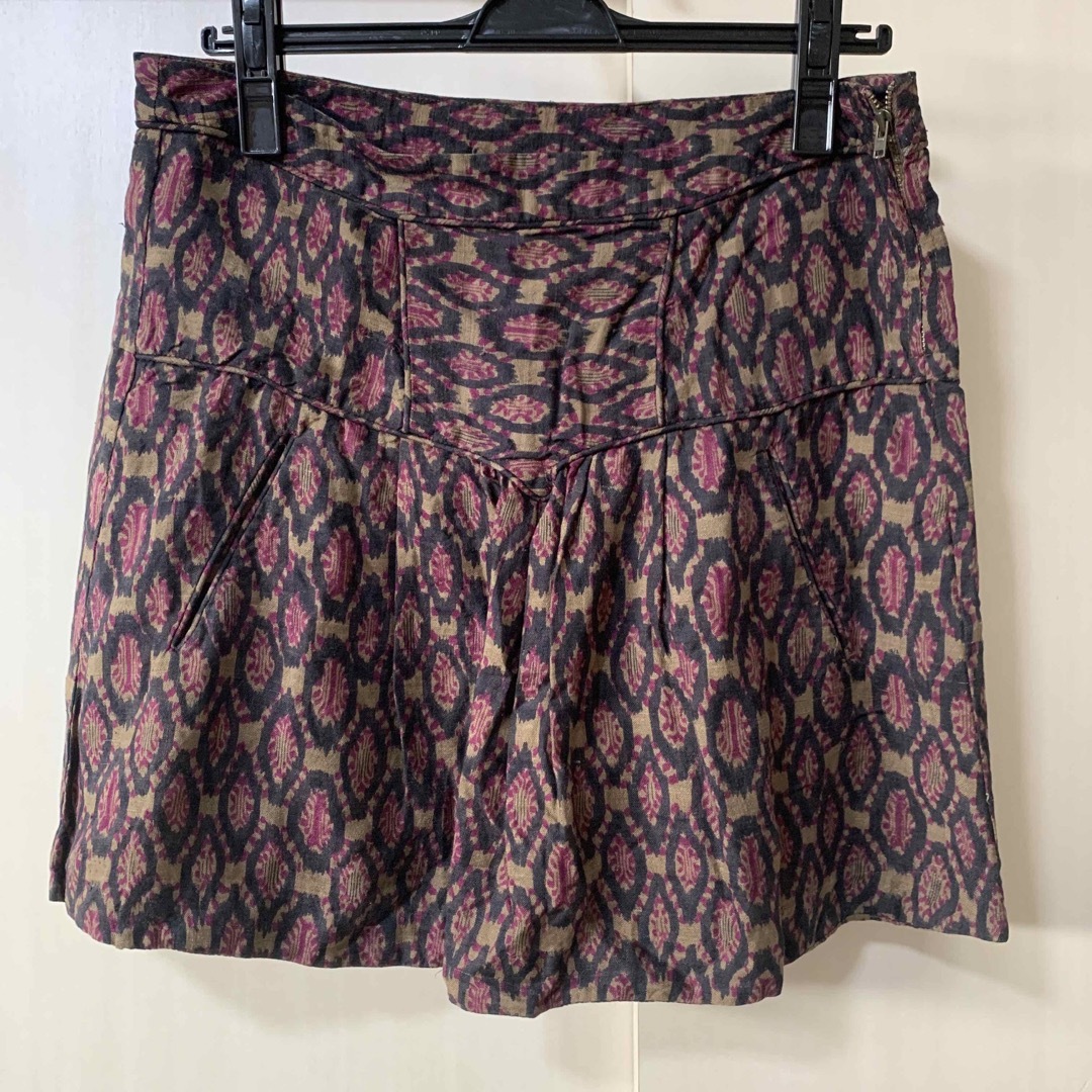 Isabel Marant(イザベルマラン)のISABEL MARANT イザベルマラン　シルクのエスニックミニスカート レディースのスカート(ミニスカート)の商品写真