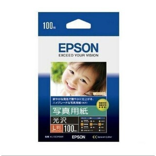 エプソン(EPSON)のEPSON 写真用紙 光沢 L判 100枚 KL100PSKR エプソン(その他)