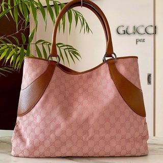 グッチ(Gucci)の超美品 GUCCI グッチ GG柄 レザートートバッグ(ショルダーバッグ)