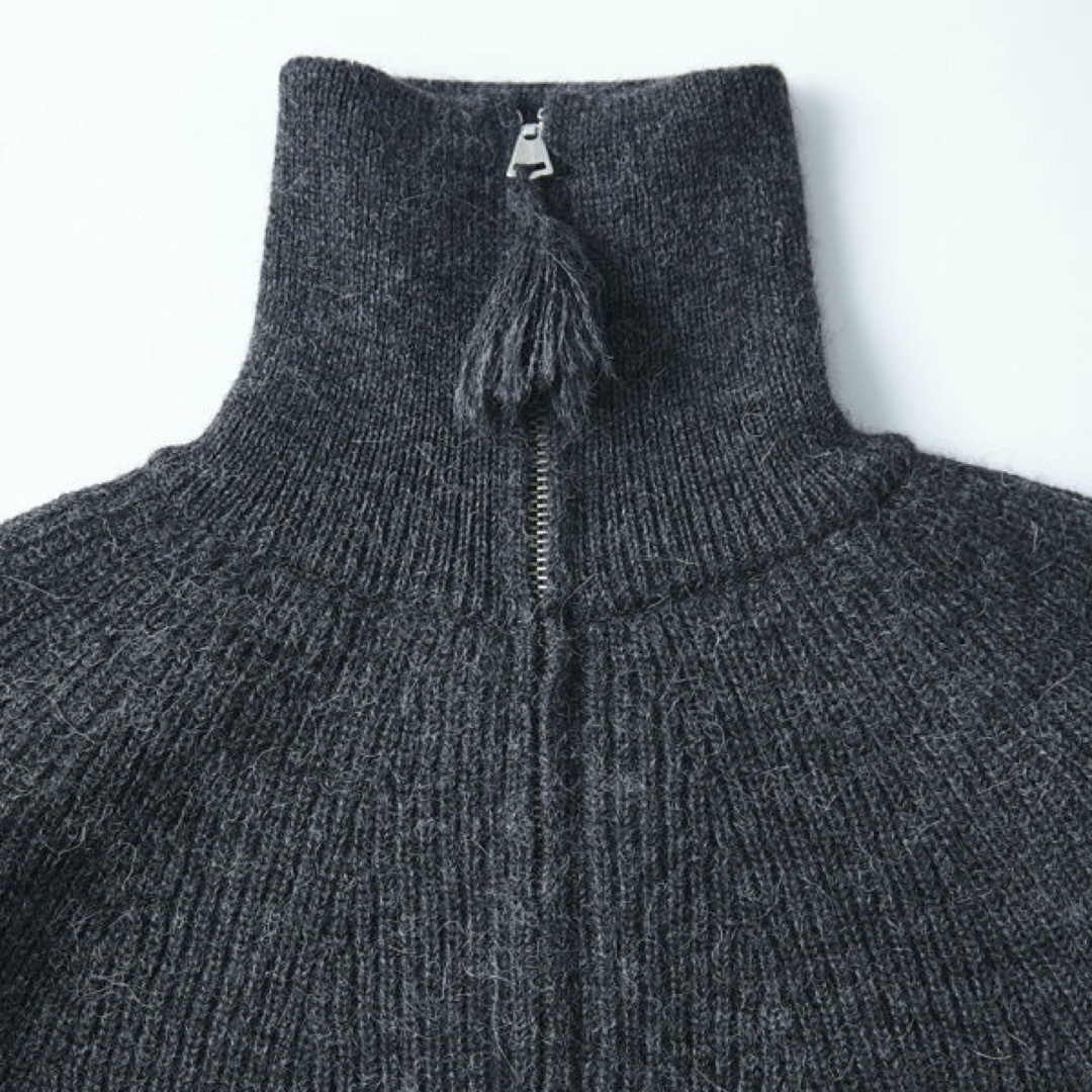 OLD JOE ALPAKA TURTLE NECK ZIP SWEATER