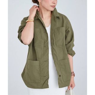 アパルトモンドゥーズィエムクラス(L'Appartement DEUXIEME CLASSE)の新品同様DeuxiemeClasse★ミリタリー シャツジャケット★アパルトモン(ミリタリージャケット)