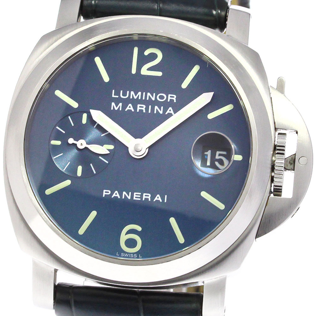 パネライ PANERAI PAM00070 ルミノールマリーナ デイト スモールセコンド 自動巻き メンズ _755203【ev10】ネイビームーブメント