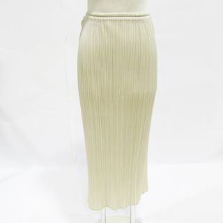 イッセイミヤケ(ISSEY MIYAKE)のISSEY MIYAKE イッセイミヤケ PLEATS PLEASE プリーツ スカート サイズ2 ホワイト レディース アパレル【中古】【送料無料】(ロングスカート)