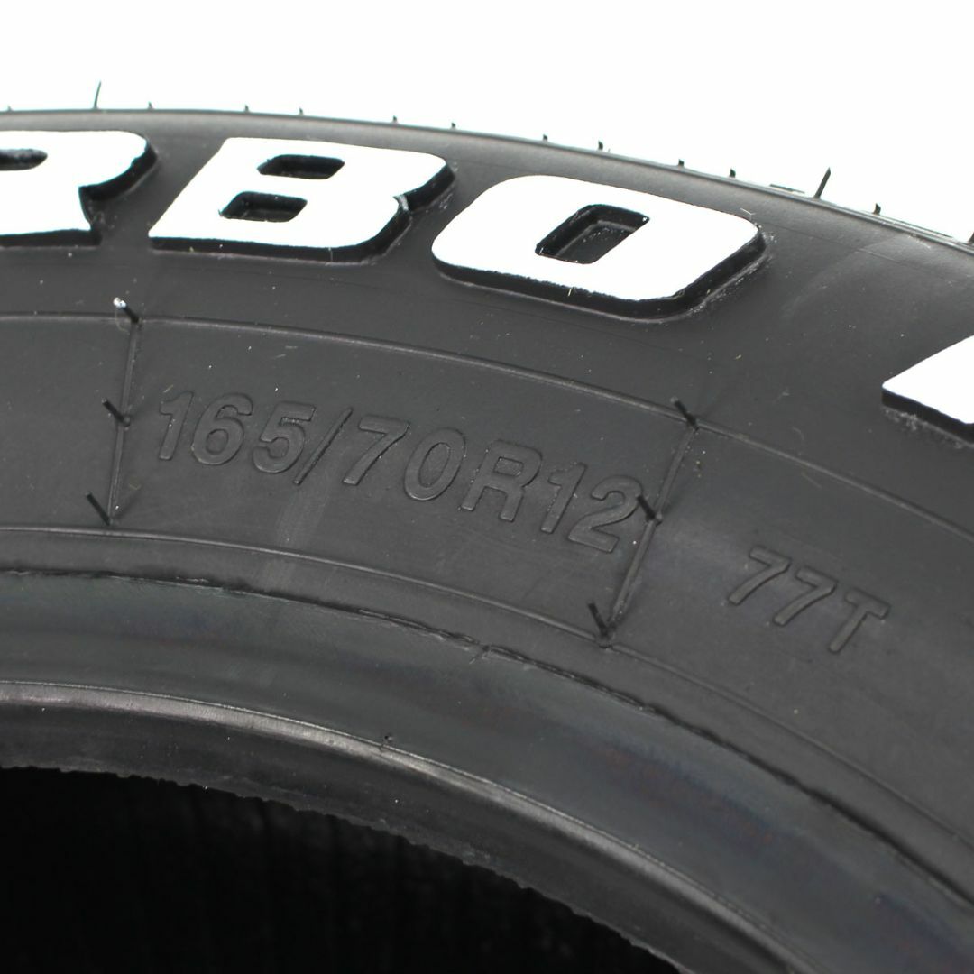 165/70R12 ホワイトレター タイヤ 4本セット 送料無料!12インチ№2