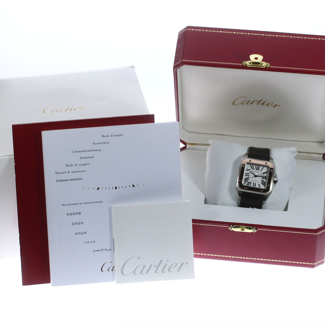 カルティエ CARTIER W20107X7 サントス100MM 自動巻き ボーイズ 箱付き_754502