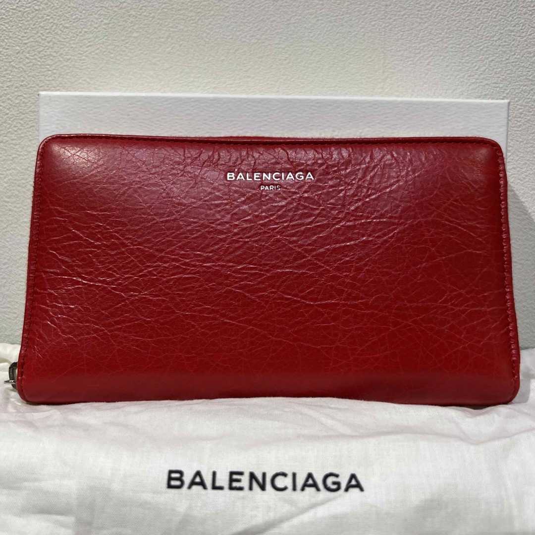BALENCIAGA 長財布 レッド | フリマアプリ ラクマ