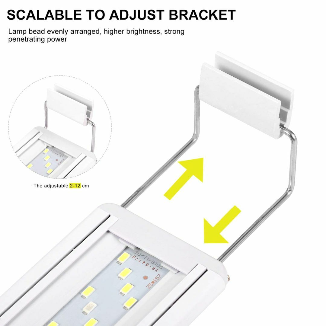 ledmomo 水槽ライト 40-50cm水槽対応 白青 24LED 調節可能 6