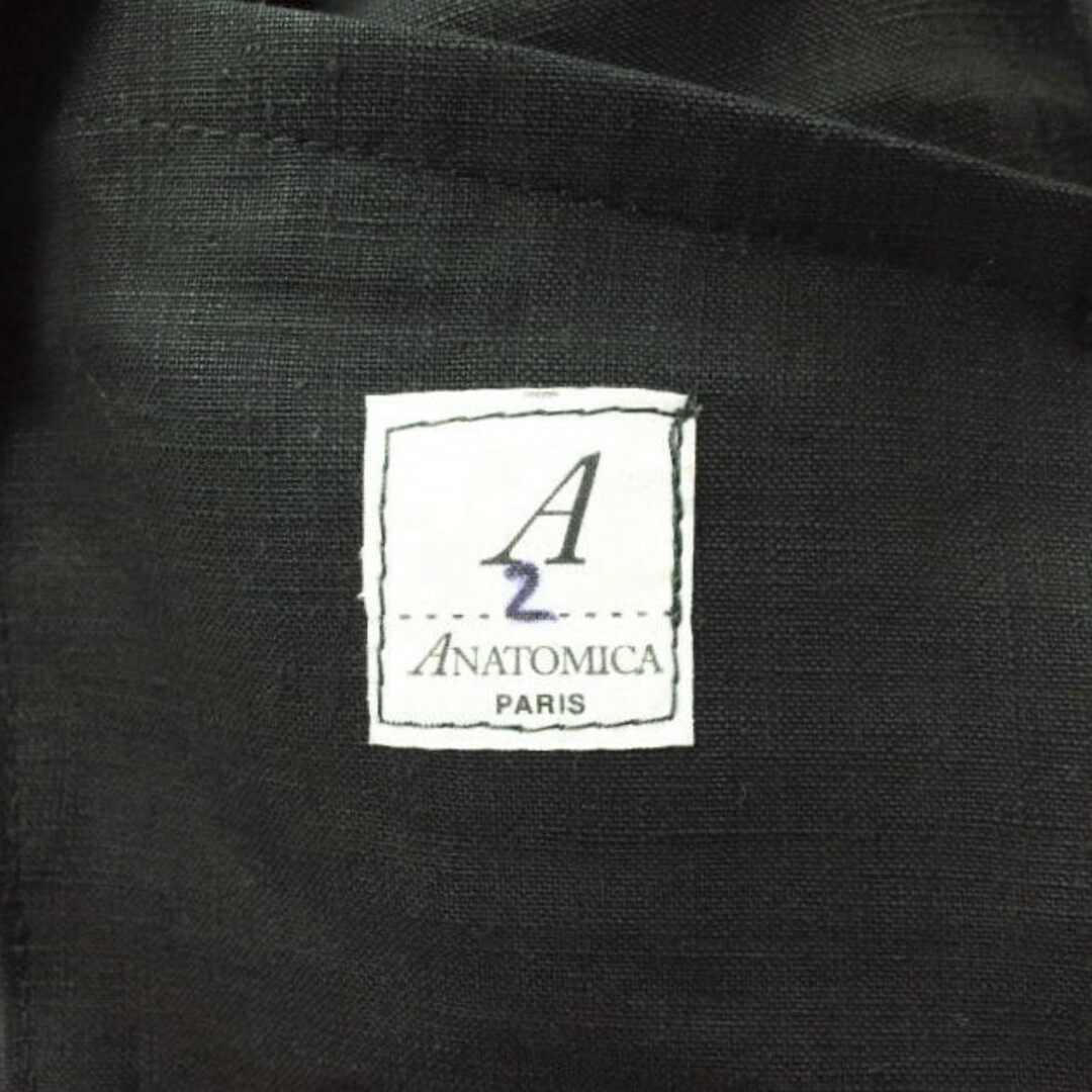 ANATOMICA アナトミカ フランス製 ARTHUR - LINEN アルチュール リネンダスターコート 2 BLACK ステンカラー アウター【ANATOMICA】