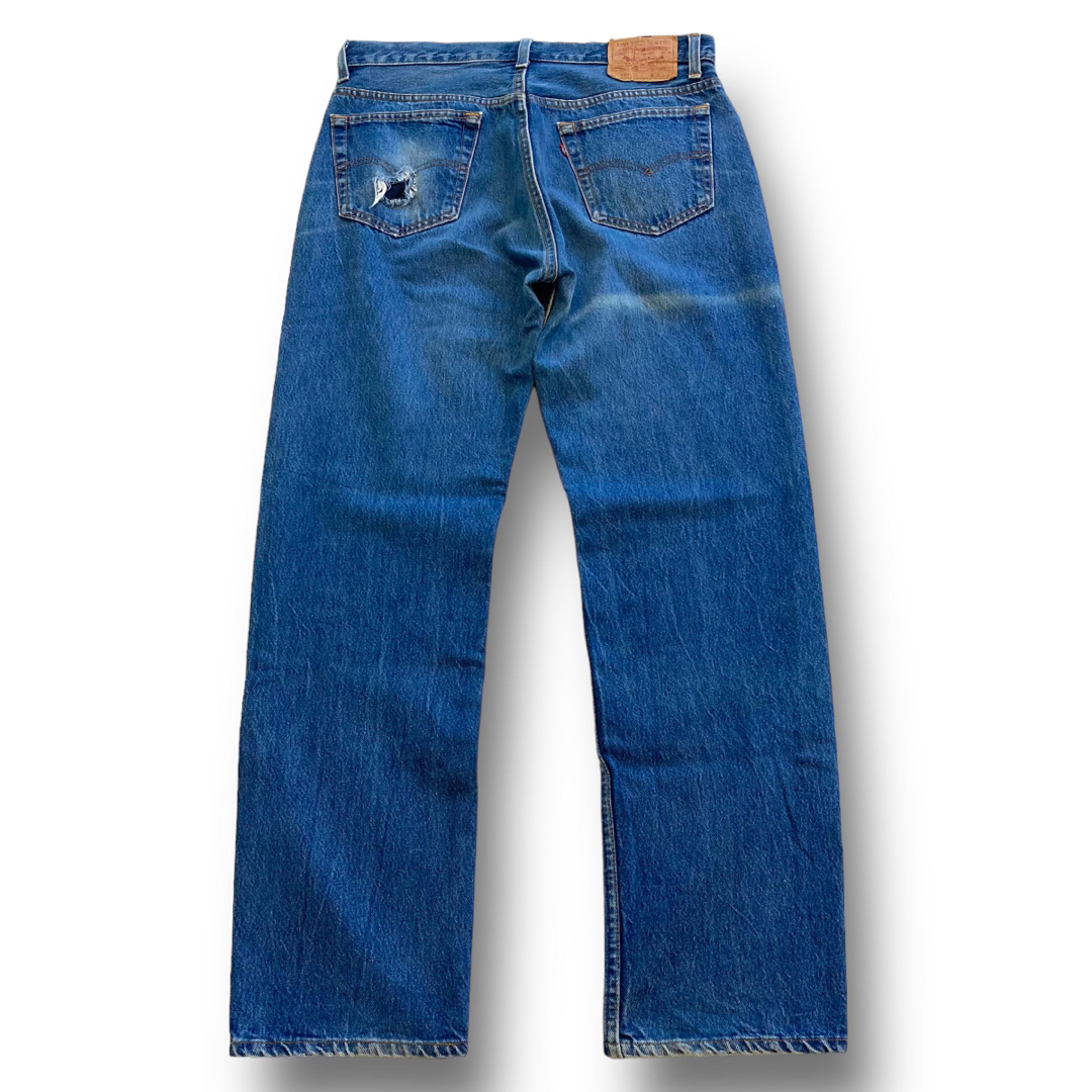 【Levi's】90s リーバイス501 デニムパンツ 赤文字紙パッチ USA製